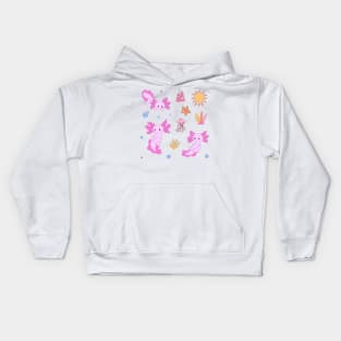 Axolotl Sticker Pack Kids Hoodie